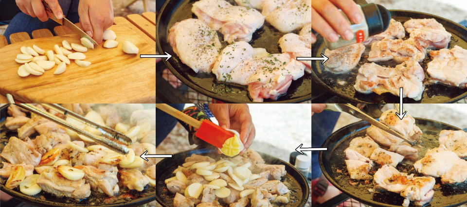 蒜香奶油煎雞肉步驟