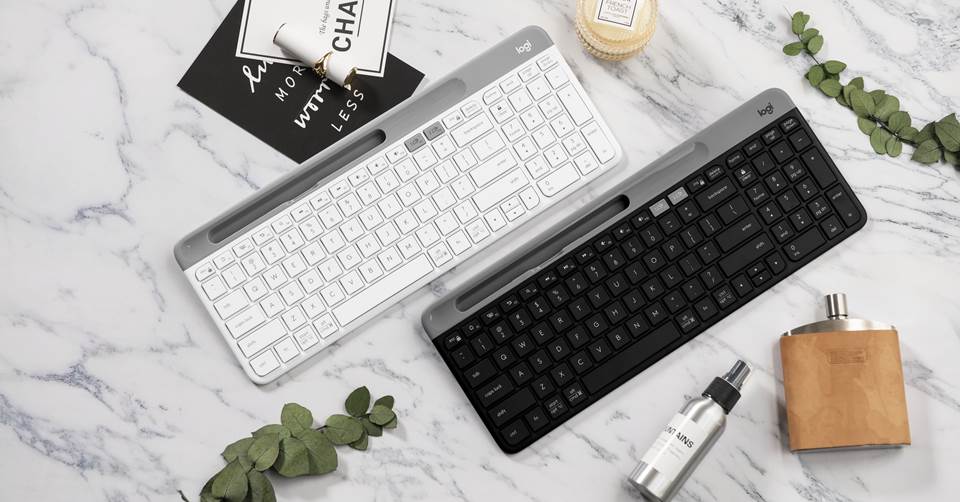 時尚OL辦公桌必備─ K580 ！新藍芽鍵盤外型簡約更輕巧，電腦、手機切換一鍵搞定