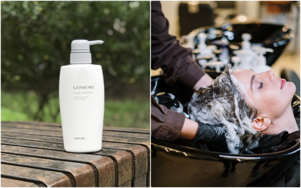 NOEVIR最熱銷的頭髮清潔用品：GOMORE頭皮養護洗髮精。